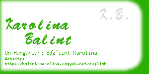 karolina balint business card